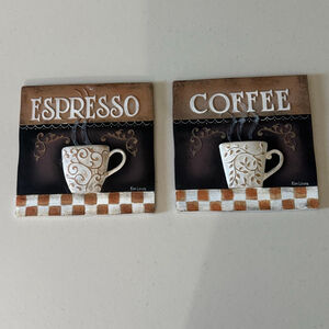 New View Decor Coffee Espresso Wall Art Set of 2